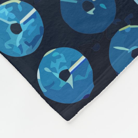 glanzend blauw deken (Hoek)