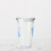 Glanzend blauw diamant karaat acryl drinkbeker (Rechts)