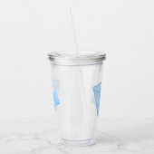 Glanzend blauw diamant karaat acryl drinkbeker (Links)
