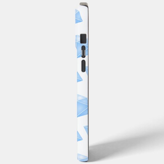 Glanzend blauw diamant karaat Case-Mate iPhone case (Achterkant / Links)