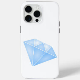 Glanzend blauw diamant karaat iPhone 15 pro max hoesje
