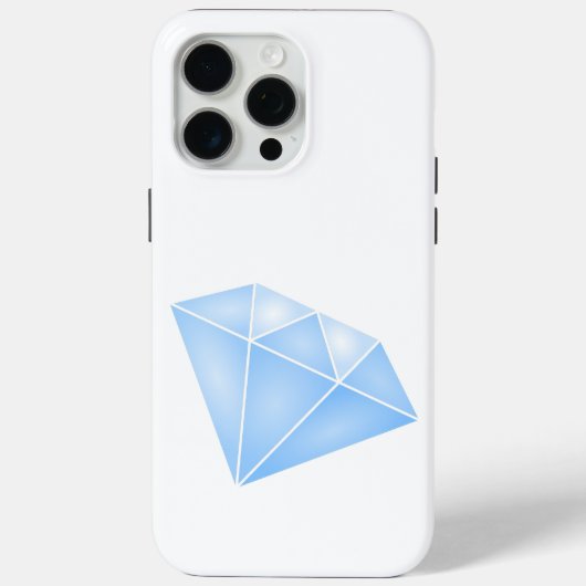 Glanzend blauw diamant karaat Case-Mate iPhone case (Achterkant)