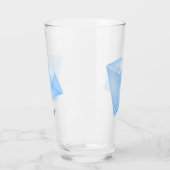 Glanzend blauw diamant karaat glas (Links)