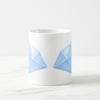 Glanzend blauw diamant karaat koffiemok