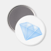 Glanzend blauw diamant karaat magneet (Voorkant / Achterkant)