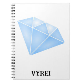 Glanzend blauw diamant karaat notitieboek