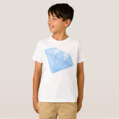 Glanzend blauw diamant karaat t-shirt (Voorkant volledig)