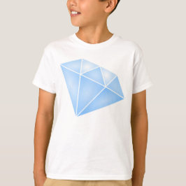 Glanzend blauw diamant karaat t-shirt