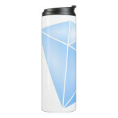 Glanzend blauw diamant karaat thermosbeker (Gedraaid links)