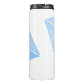 Glanzend blauw diamant karaat thermosbeker (Achterkant)