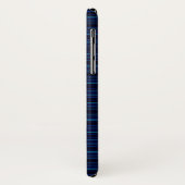 Glanzend blauw gestreept patroon Case-Mate iPhone case (Achterkant/links)