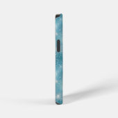 Glanzend Blauw Glitterend Ontwerp iPhone Hoesje (Rechterkant)