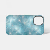 Glanzend Blauw Glitterend Ontwerp iPhone Hoesje (Achterkant horizontaal)