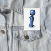 Glanzend Blauw Informatie-Icoon Symbool Button (Insitu)