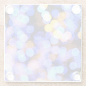 Glanzend Blauw Licht Drank Onderzetter (Achterkant)