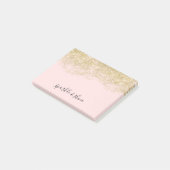 Glanzend bleekroze ruggegraat post-it® notes (Schuin)