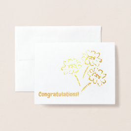 Glanzend boeketje folie kaarten