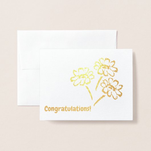 Glanzend boeketje folie kaarten (Voorkant met envelop)