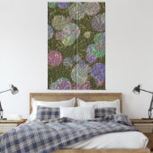 Glanzend Borduurontwerp  Canvas Afdruk (Insitu (Slaapkamer))