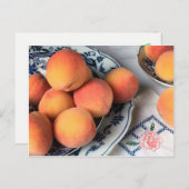 Glanzend Briefkaart: Perziken en Antiek China Briefkaart (Voorkant / Achterkant)