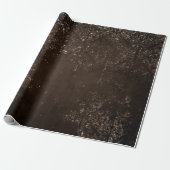 glanzend brons | Rich Brown Glam Damask Cadeaupapier (Uitgerold)