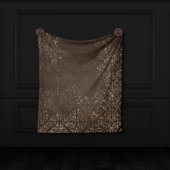 glanzend brons | Rich Brown Glam Damask Fleece Deken