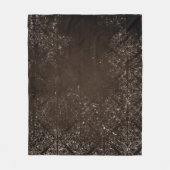 glanzend brons | Rich Brown Glam Damask Fleece Deken (Voorkant)