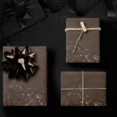 glanzend brons | Rich Brown Glam Damask Inpakpapier Vel