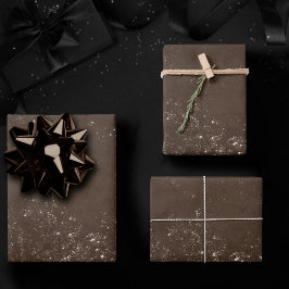 glanzend brons | Rich Brown Glam Damask Inpakpapier Vel