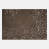 glanzend brons | Rich Brown Glam Damask Inpakpapier Vel (Voorkant)