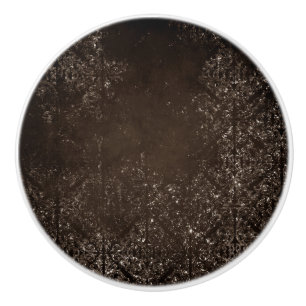 glanzend brons Rich Brown Glam Damask Keramische Knop