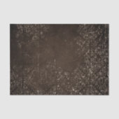 glanzend brons | Rich Brown Glam Damask Tissuepapier (Voorkant)