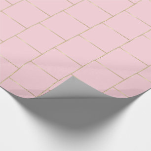 Glanzend chique design roze kleur goud gestreepte  cadeaupapier