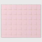 Glanzend chique ontwerp Roze Kleur Goud Gestreept Cadeaupapier (Vlak)