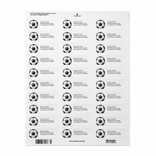 Glanzend Classic Voetbal Etiket (Full Sheet)