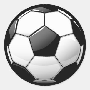 Glanzend Classic Voetbal Ronde Sticker