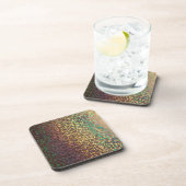 Glanzend, confetti, veelkleurig bier onderzetter (Rechterzijde)