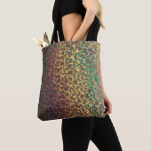 Glanzend, confetti, veelkleurig tote bag (Dichtbij)