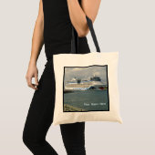 Glanzend cruiseschip op maat tote bag (Voorkant (product))
