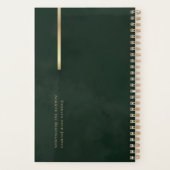 Glanzend  Dark Emerald Green & Gold Niet gedateerd Planner (Achterkant)