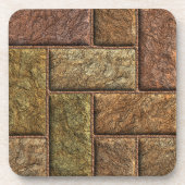 Glanzend digitaal brons patroon en koper onderzetter (Voorkant)