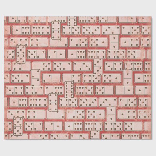 Glanzend Domino Wrapping Paper Cadeaupapier (Vlak)