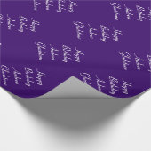 Glanzend donker paars/blauw Birthday Wrapping Pape Cadeaupapier (Hoek)