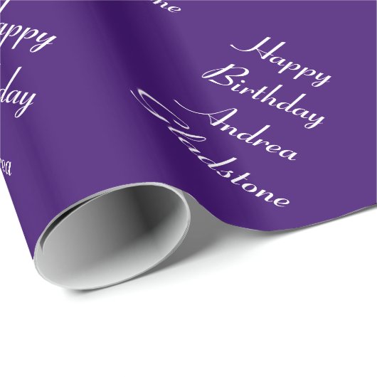 Glanzend donker paars/blauw Birthday Wrapping Pape Cadeaupapier (Rol Hoek)
