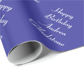 Glanzend donkerblauw Birthday-verlooppapier Cadeaupapier (Rol Hoek)