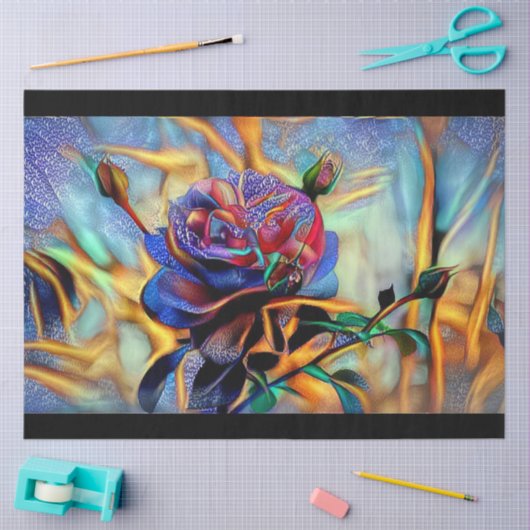 Glanzend Elegant Unique Roos Art Dream Tissuepapier (Craft)