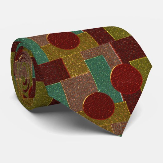 Glanzend Emalie patroon Stropdas (Opgerold)