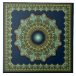 Glanzend fabulair fractaal ornament tegeltje