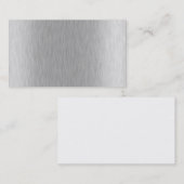 glanzend geborsteld aluminium visitekaartje (Voorkant / Achterkant)