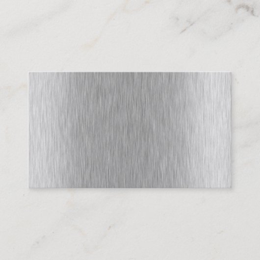 glanzend geborsteld aluminium visitekaartje (Voorkant)